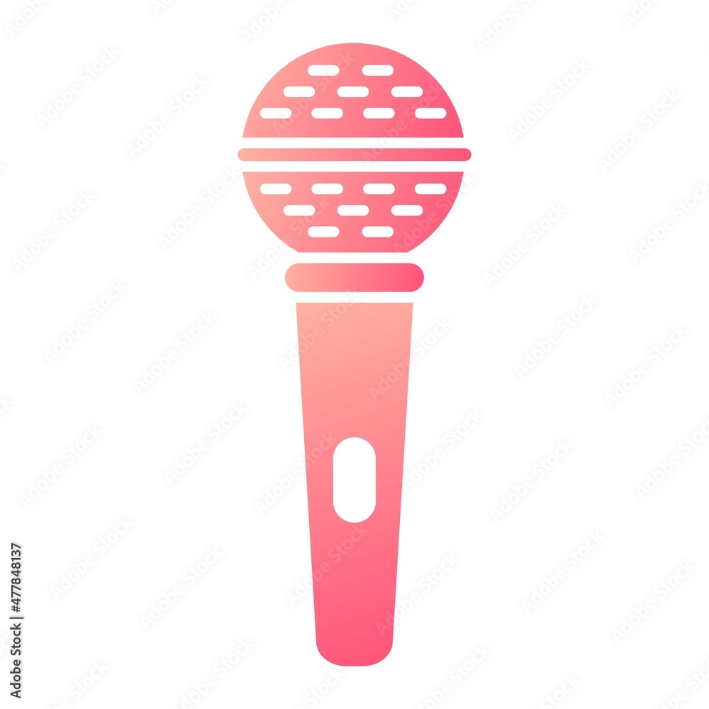 Vector Mic Glyph Gradient Icon Design Vector Mic Glyph Gradient Icon Design