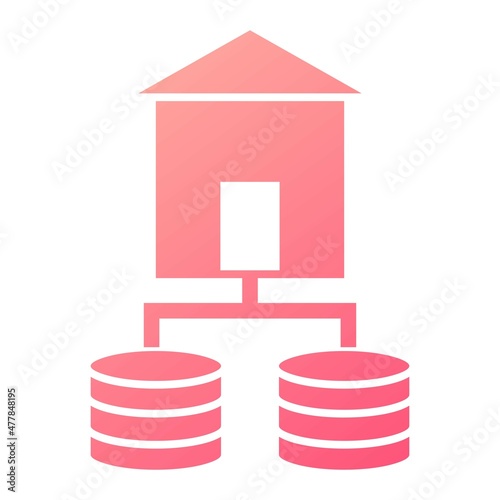  Vector Data Warehouse Glyph Gradient Icon Design