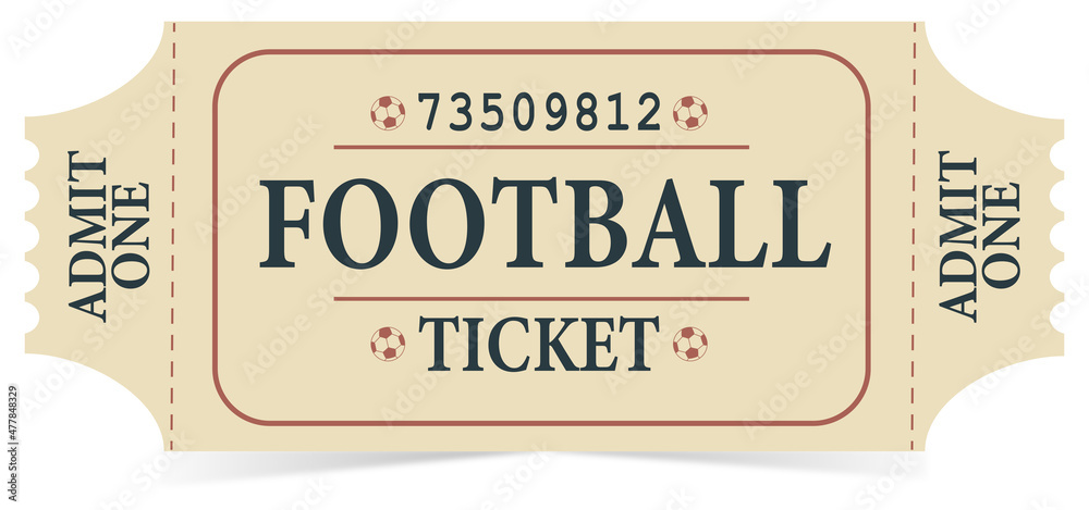 Obraz premium retro football ticket