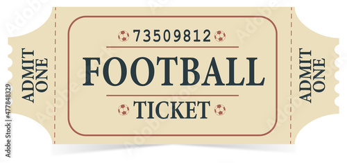 retro football ticket