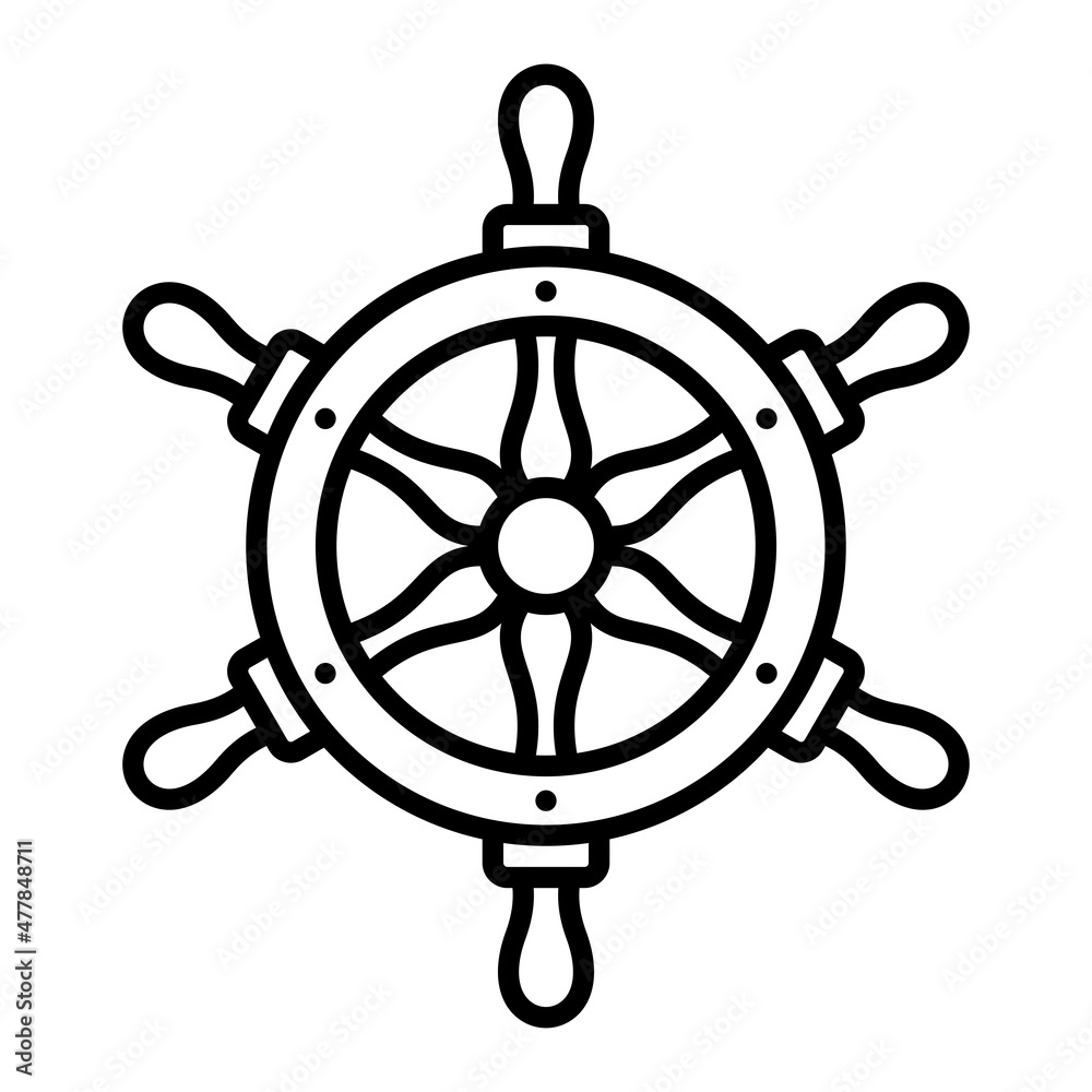 Helm Vector Outline Icon Isolated On White Background Helm Vector Outline Icon Isolated On White Background