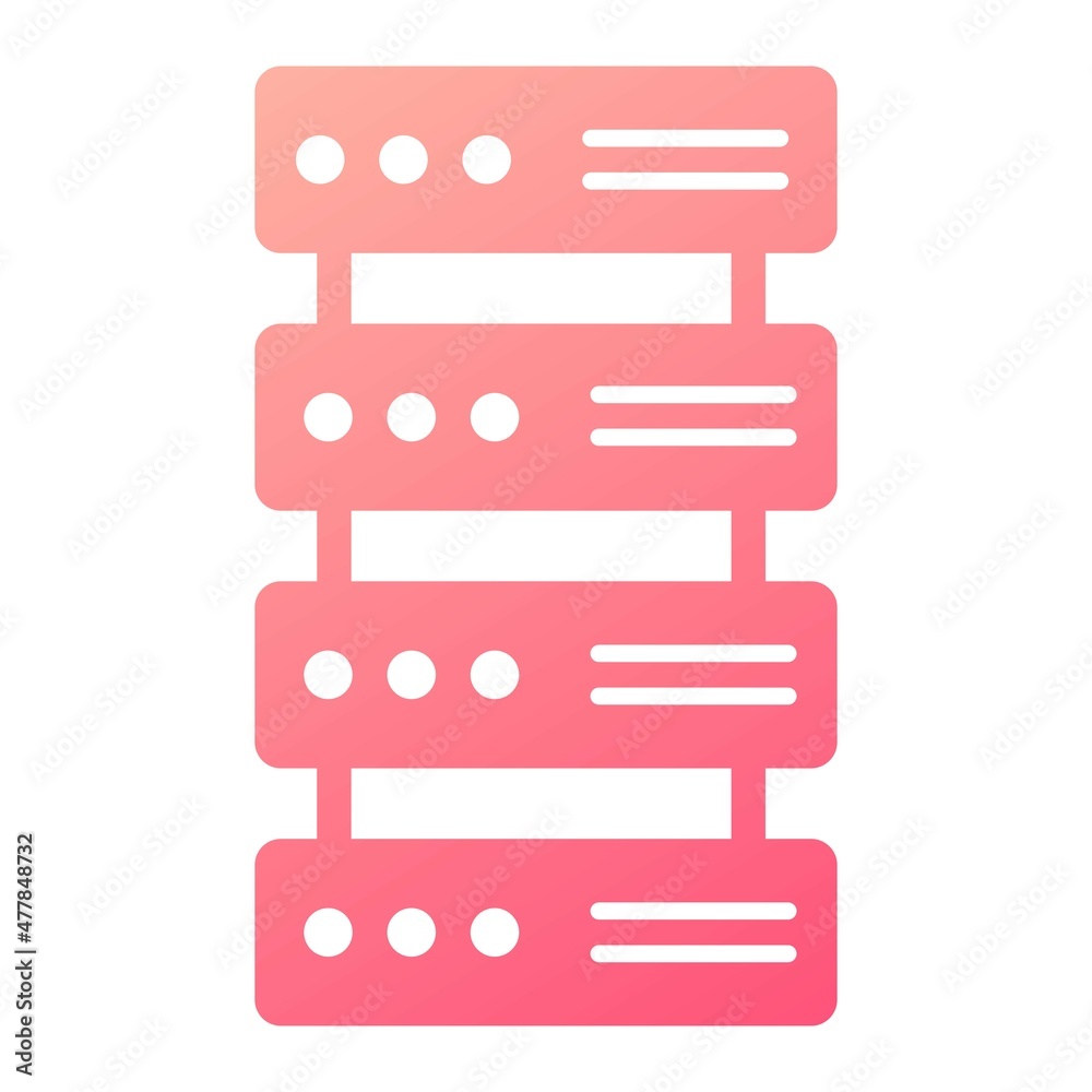Vector Database Glyph Gradient Icon Design Vector Database Glyph Gradient Icon Design