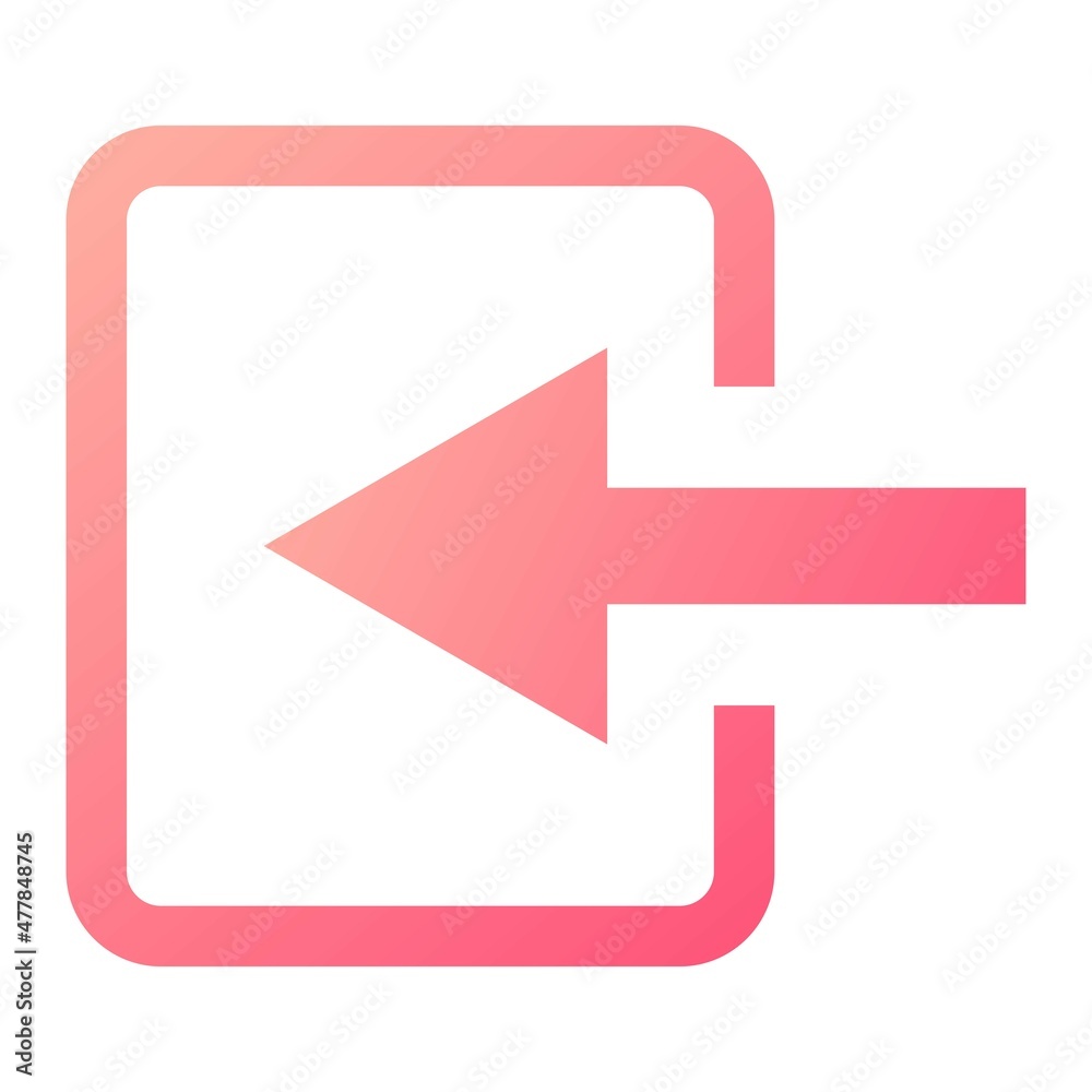 Vector Log in Glyph Gradient Icon Design Vector Log in Glyph Gradient Icon Design