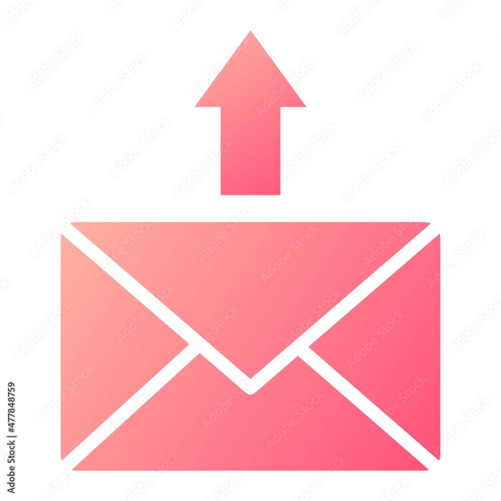 Vector Send Message Glyph Gradient Icon Design