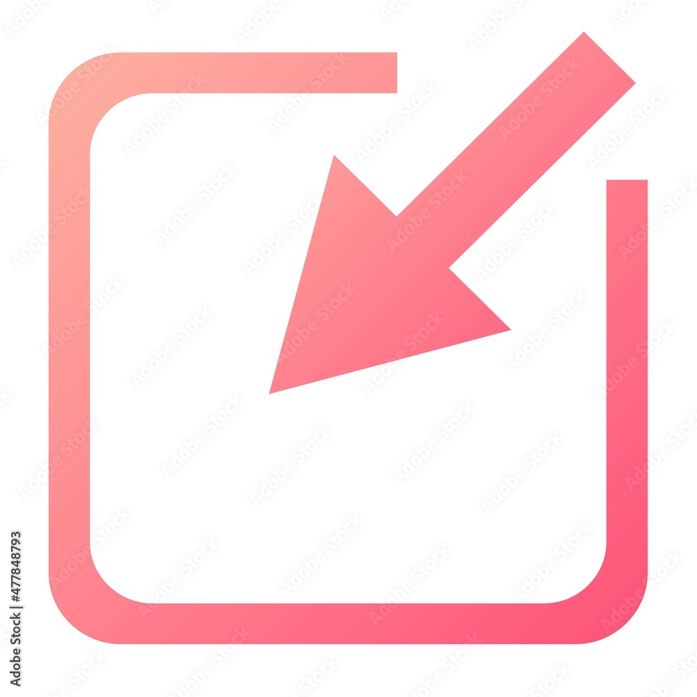 Vector Minimize Glyph Gradient Icon Design Vector Minimize Glyph Gradient Icon Design