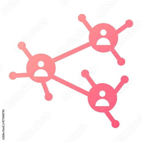 Vector Networking Glyph Gradient Icon Design