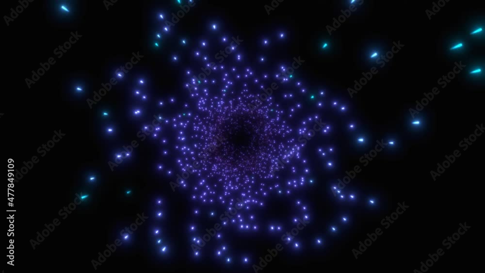 Hyperspace jump through the stars to a distant space. 3D rendering.