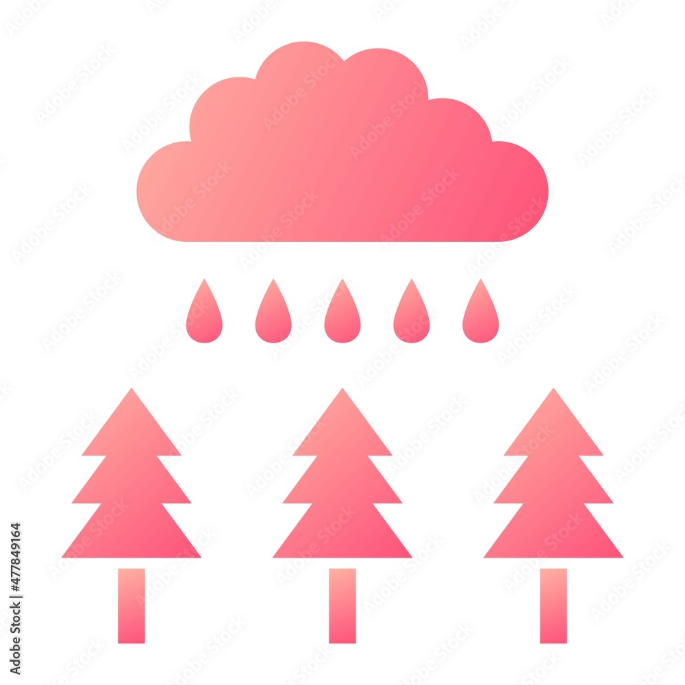 Vector Rainforest Glyph Gradient Icon Design Vector Rainforest Glyph Gradient Icon Design