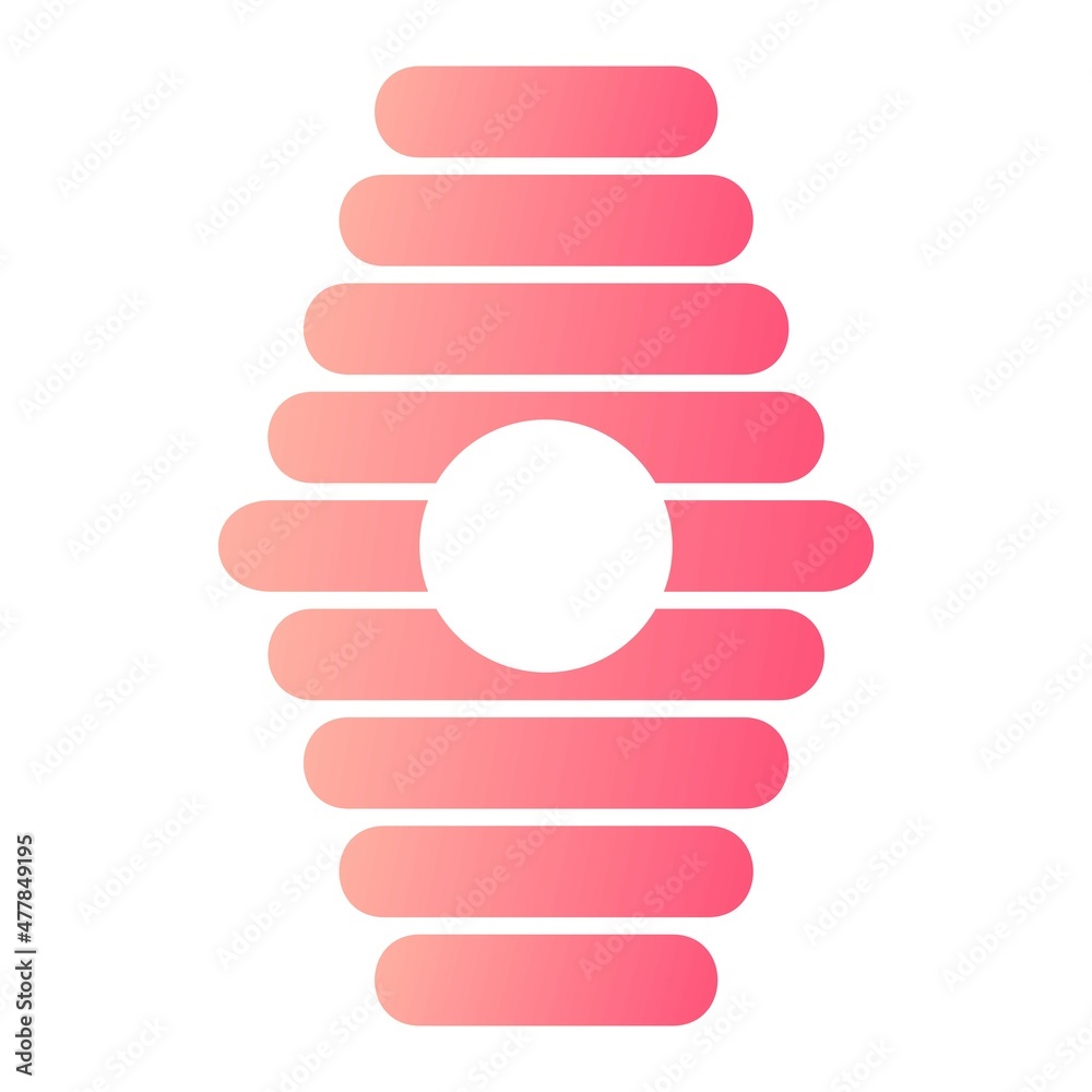 Vector Beehive Glyph Gradient Icon Design Vector Beehive Glyph Gradient Icon Design