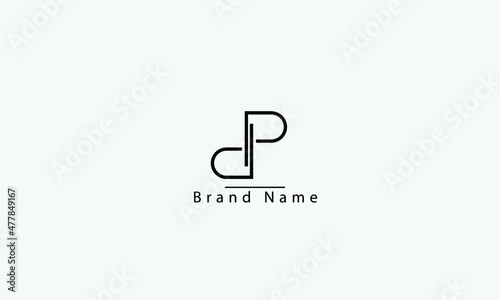 pd dp p d abstract vector logo monogram template photo