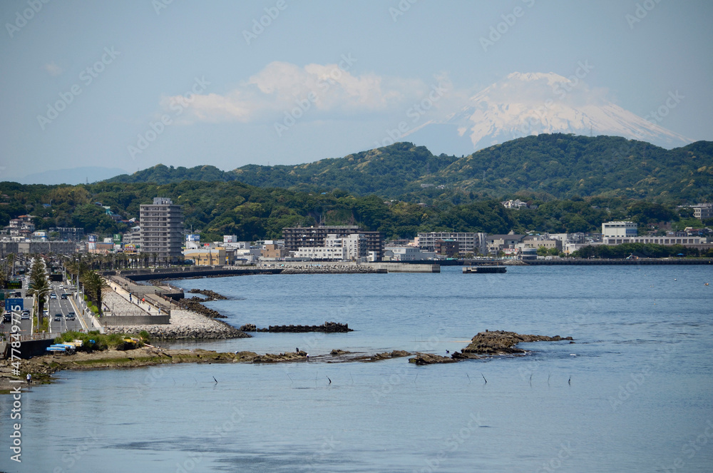 馬堀海岸と富士