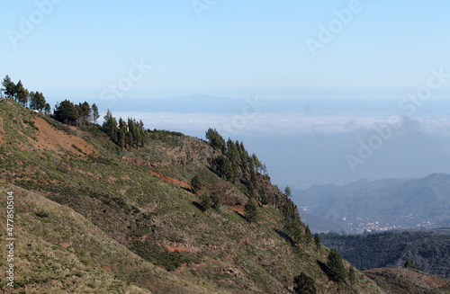 Gran Canaria, landscape of the central montainous part of the island, Las Cumbres, ie The Summits 