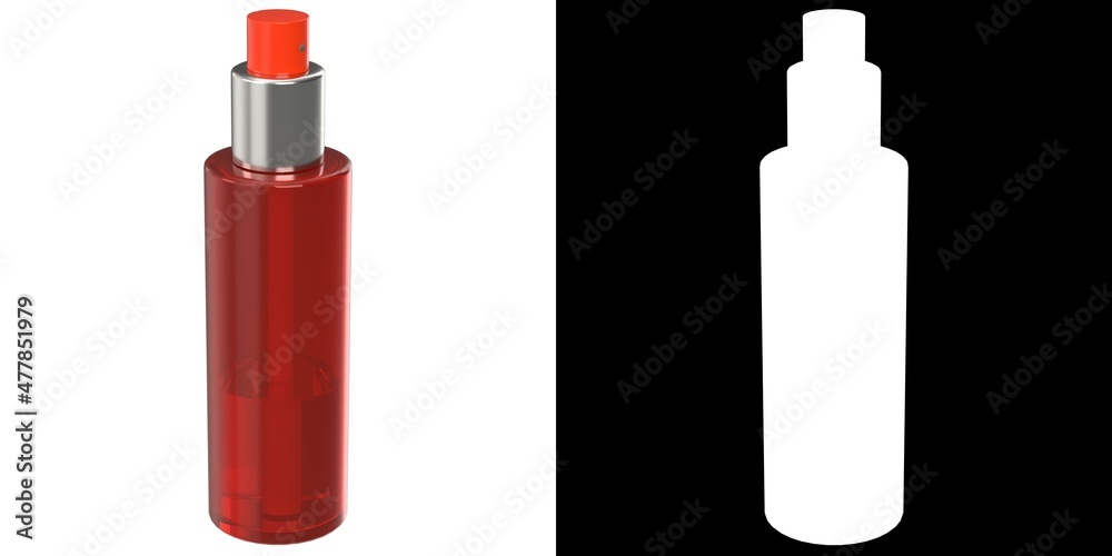 3D rendering illustration of a cosmetics bottle 3D rendering illustration of a cosmetics bottle