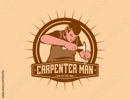 Carpenter man vector design
