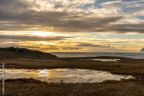 sunset over the sea