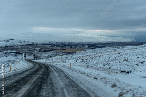 winter road in Iceland