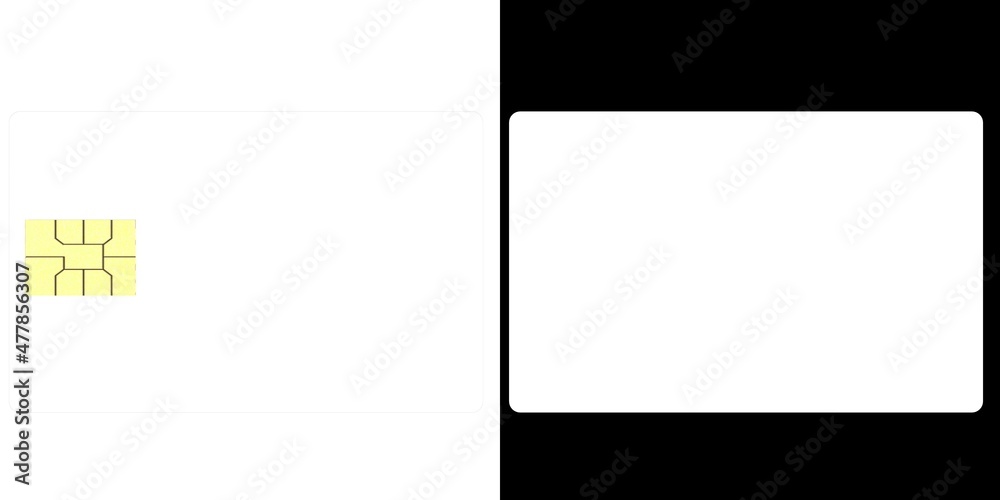 3D rendering illustration of a credit card mockup 3D rendering illustration of a credit card mockup