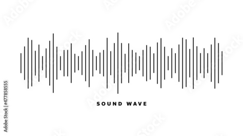 Sound waves on white background   Flat Modern design   illustration Vector EPS 10