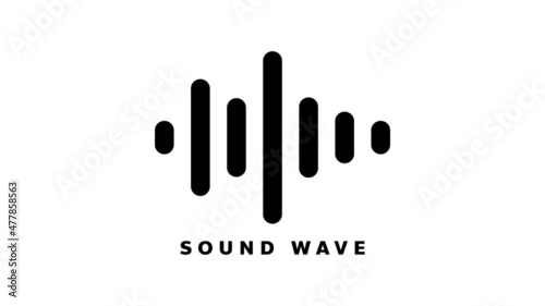 Sound wave music icon on white background , Flat Modern design , illustration Vector EPS 10