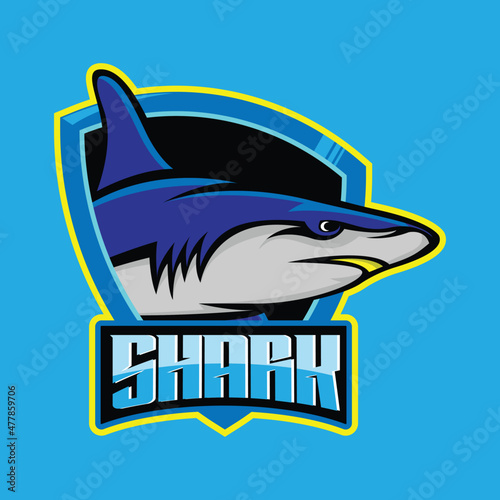 shark mascot esport logo gaming