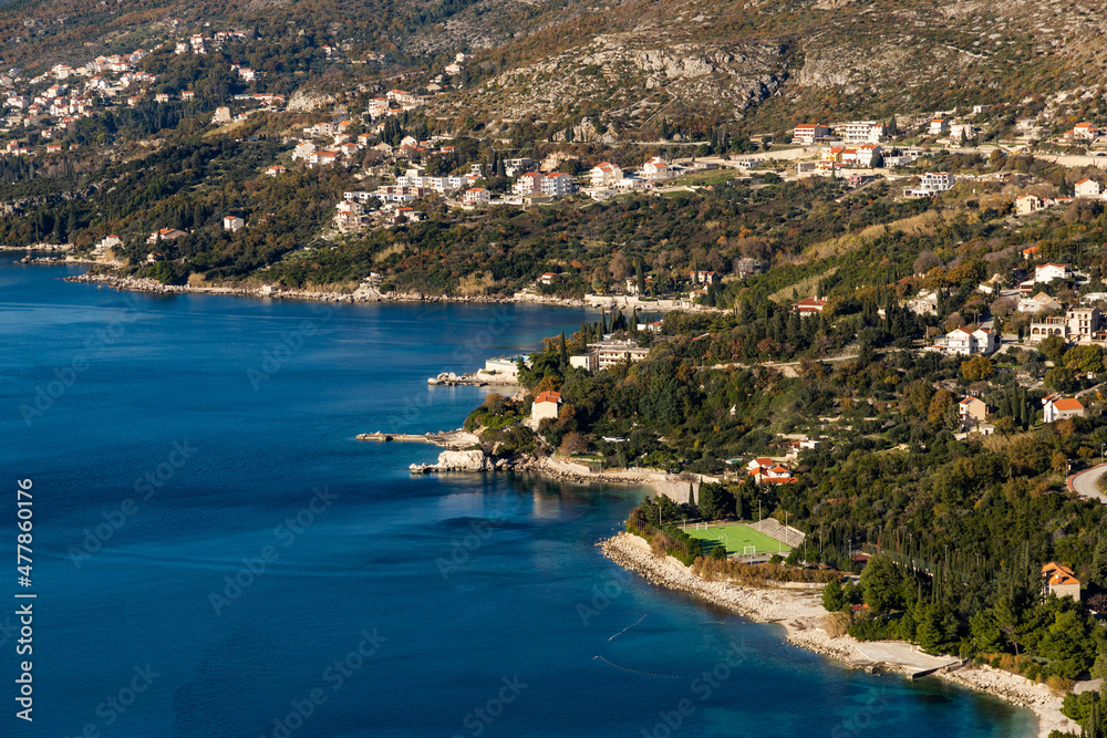 View of the Adriatic coast. Dalmatia Region. Croatia