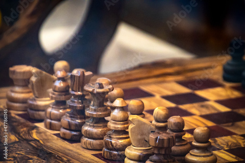 Obraz na plátně chess board with a chessboard