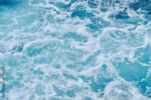 Bilde på lerret Vivid texture of agitated sea surface in Basque country shores, Spain