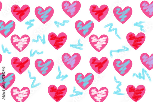 seamless pattern with hearts