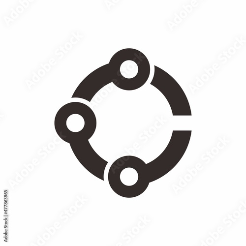 cycle logo letter C icon vector