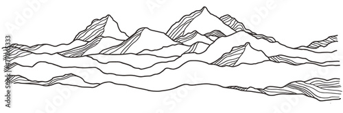 Obraz na plátně Mountain background vector