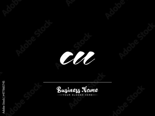 Signature Letter CV Logo Icon, Signature cv Handwritten Style Logo Design