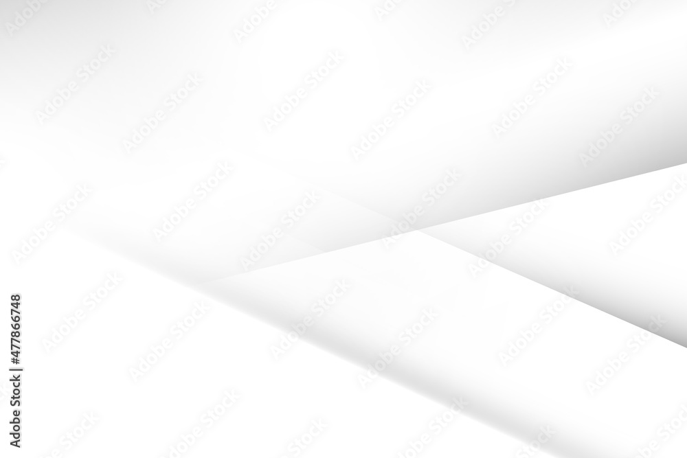Abstract white and gray color, modern design background with geometric shape. Vector illustration.