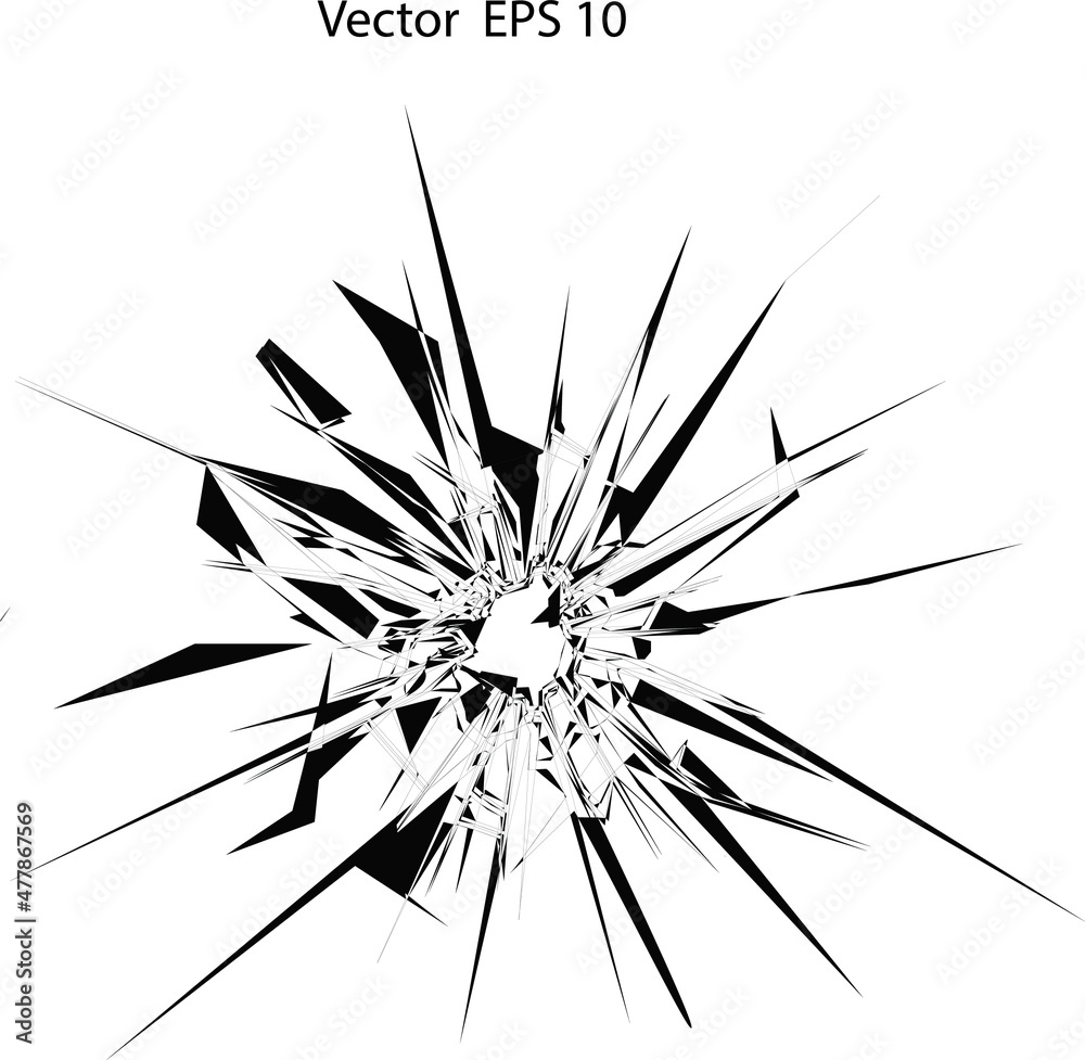 broken glass, cracks, bullet marks on glass. High resolution. Texture