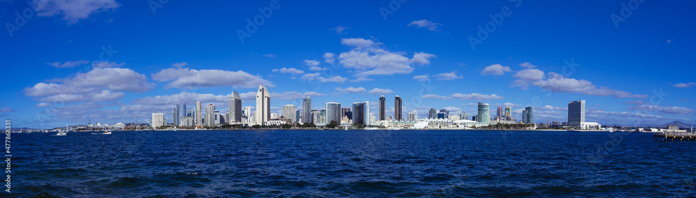 San Diego, California USA 12 26 2021: San Diego city skyline 