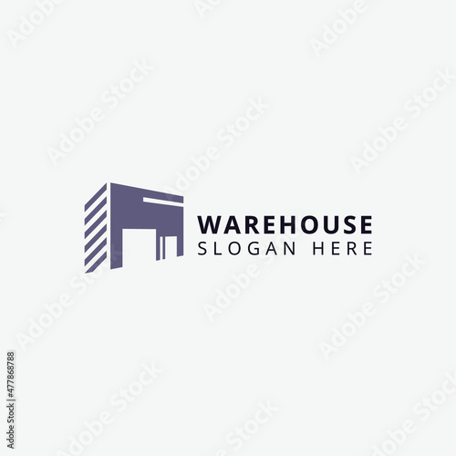 simple warehouse logo business vector design template. flat depository logo concept vector design illustration with modern, unique and elegant styles. 