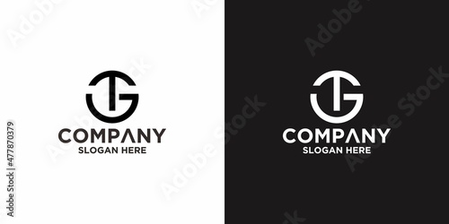Initial Letter GT Logo Vector Design
