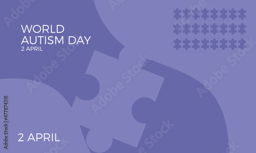 Flat world autism awareness day illustration