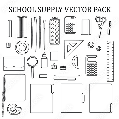 school supply supplies back to school tools education academia scholar 