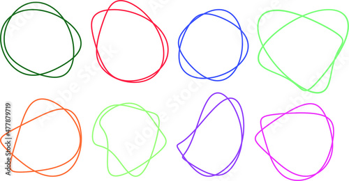 circle line sketch line. Art design liquid organic shape. Modern liquid irregular blob shape