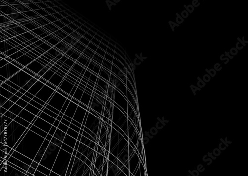 Abstract architectural background 3d illustration