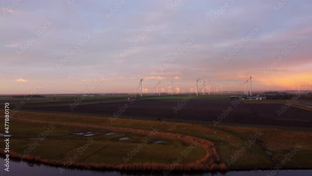 Wind turbines on wide fields - drone photography Germany from above Wind turbines on wide fields - drone photography Germany from above