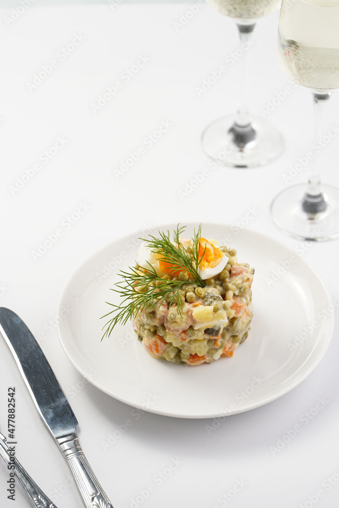 traditional east european dish for New Year's Eve - salad traditional east european dish for New Year's Eve - salad