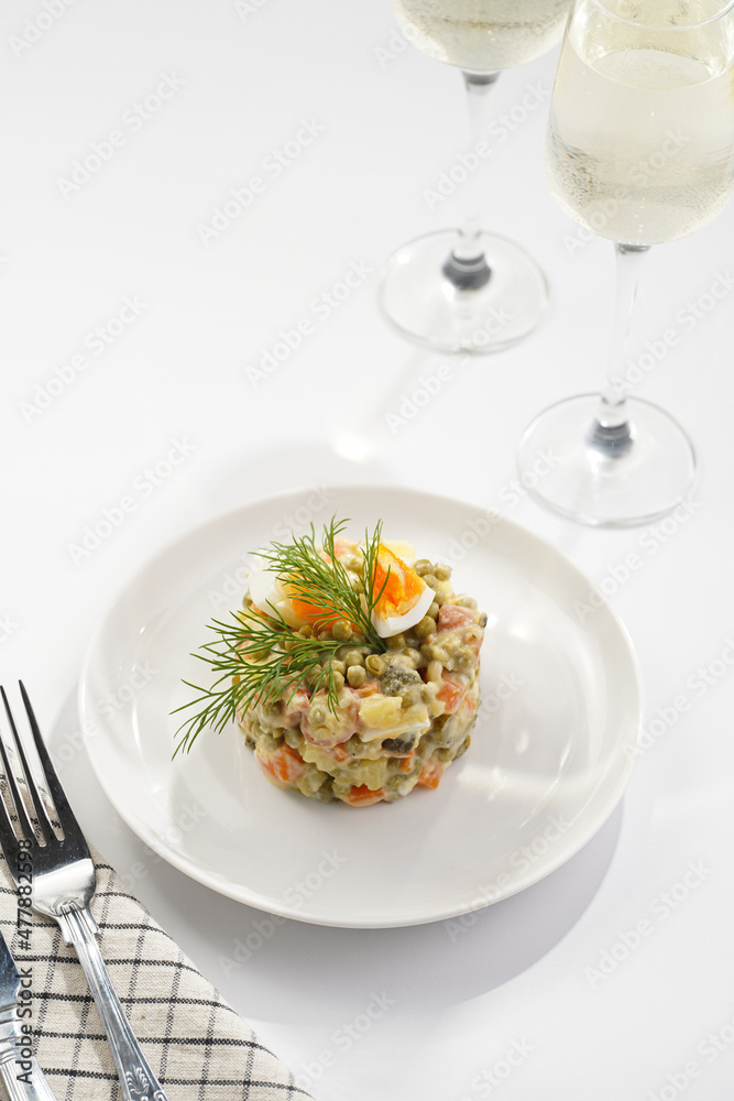 traditional east european dish for New Year's Eve - salad traditional east european dish for New Year's Eve - salad