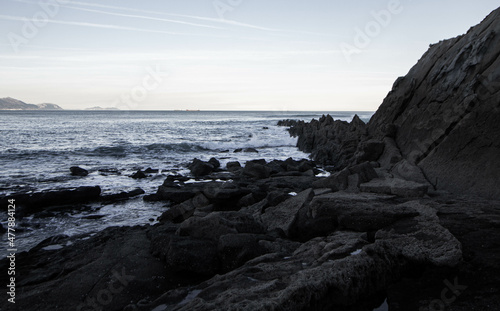 Morning at the beach of Azkorri, Getxo photo