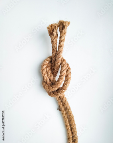 Knot bundle made from natural rope cord