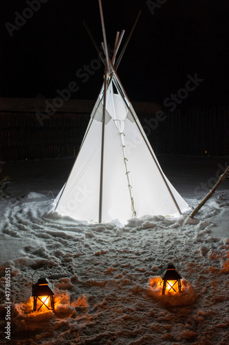 Tepee in Snow photo