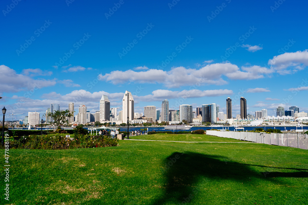 San Diego city skyline landscape