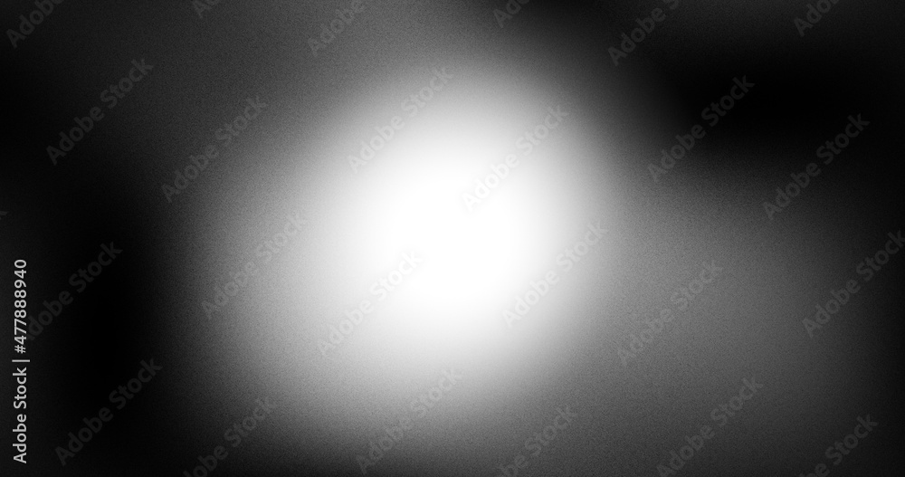 Render with a monochrome background with a white bright spot on a hard noisy surface