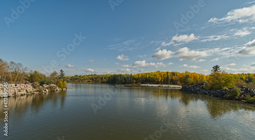 autumn landscape with lake