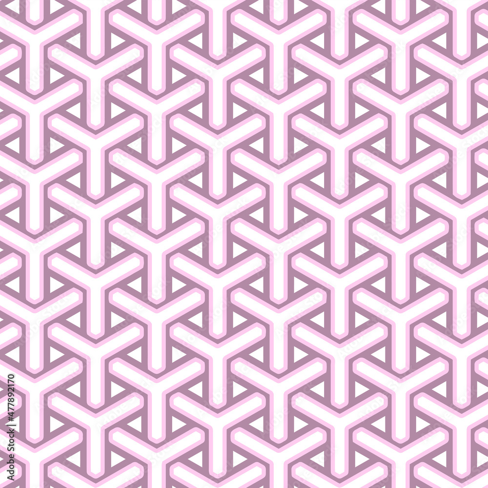 Full seamless pink geometric texture pattern for decor and textile fabric printing. Abstract multipurpose model design for fashion and home design.